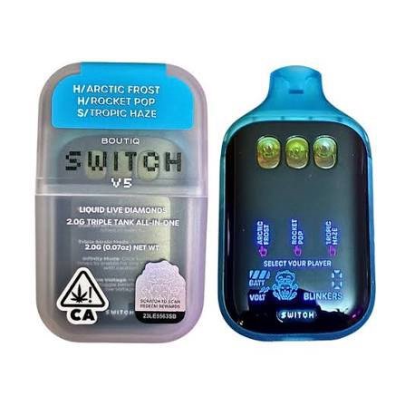 BOUTIQ SWITCH V5 ARTIC FROST (HYBRID) × ROCKET POP (HYBRID) × TROPIC HAZE (SATIVA)
