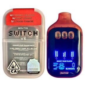 BOUTIQ SWITCH 2G V5 DISPOSABLE CHERRY GELATO (H) × FRUIT STRIPE (H) × STRAW-TANGIE (S)