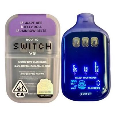 BOUTIQ SWITCH V5 GRAPE APE (INDICA) × JELLY ROLL × RAINBOW BELTS (INDICA)