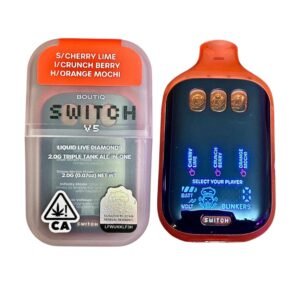 BOUTIQ SWITCH 2G V5 CHERRY LIME (SATIVA) × CRUNCH BERRY (INDICA) × ORANGE MOCHI (HYBRID) DISPOSABLE