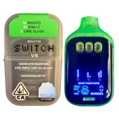 BOUTIQ SWITCH V5 2G DISPOSABLE MOJITO (S) × KIWI-Z (H) × LIME SLUSH (I)