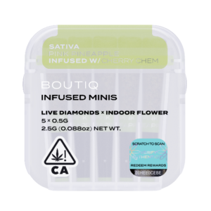 Boutiq Infused Minis Pre Rolls Pink Pineapple and Cherry Chem