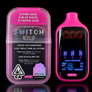 BOUTIQ SWITCH V5 (3 in 1) GUM LIMITED EDITION “PINK HAZE”, “BLUE DIESEL”, “TANGIE-HAZE”