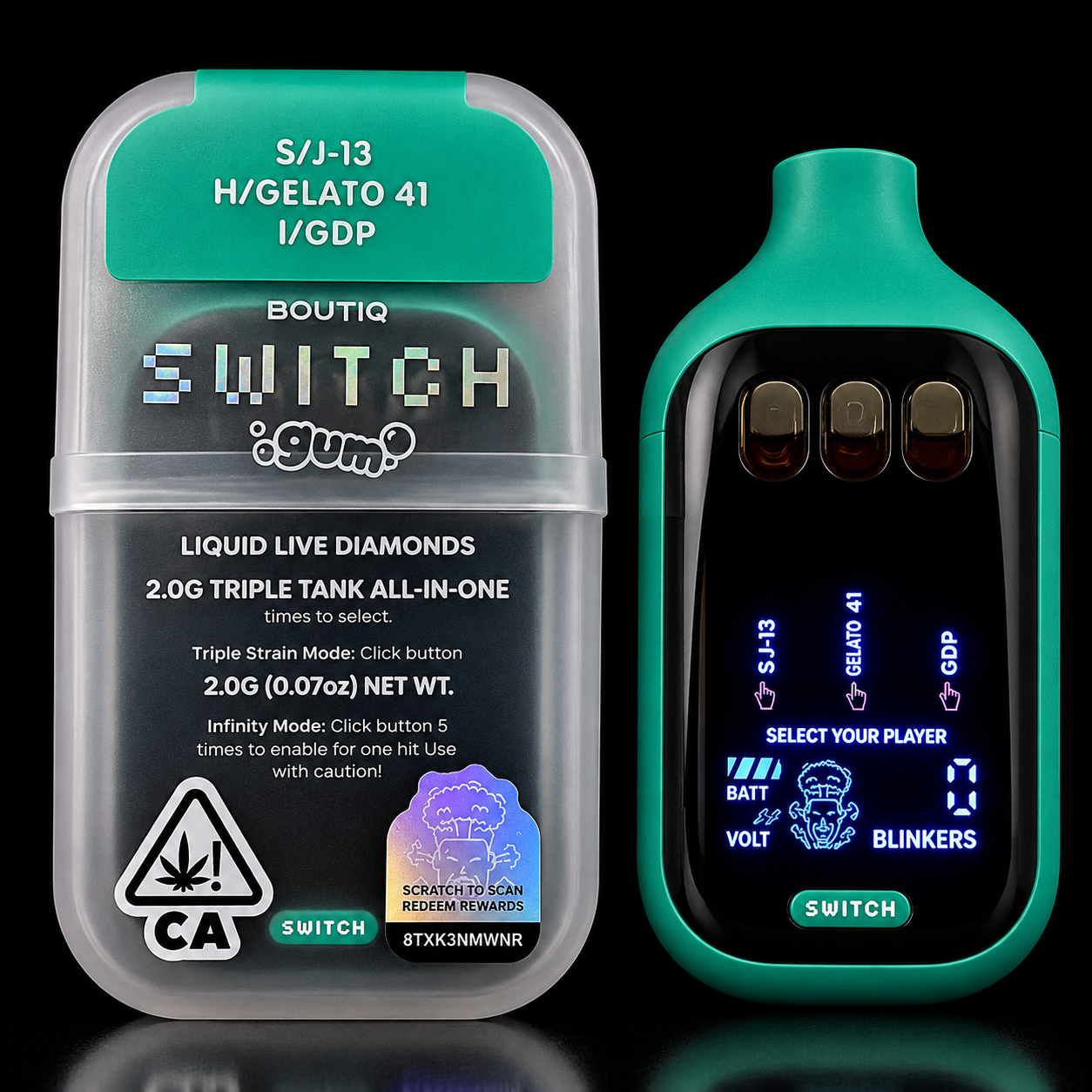 BOUTIQ SWITCH V5 (3 in 1) GUM LIMITED EDITION “J-13”, “GELATO 41”, “GDP”