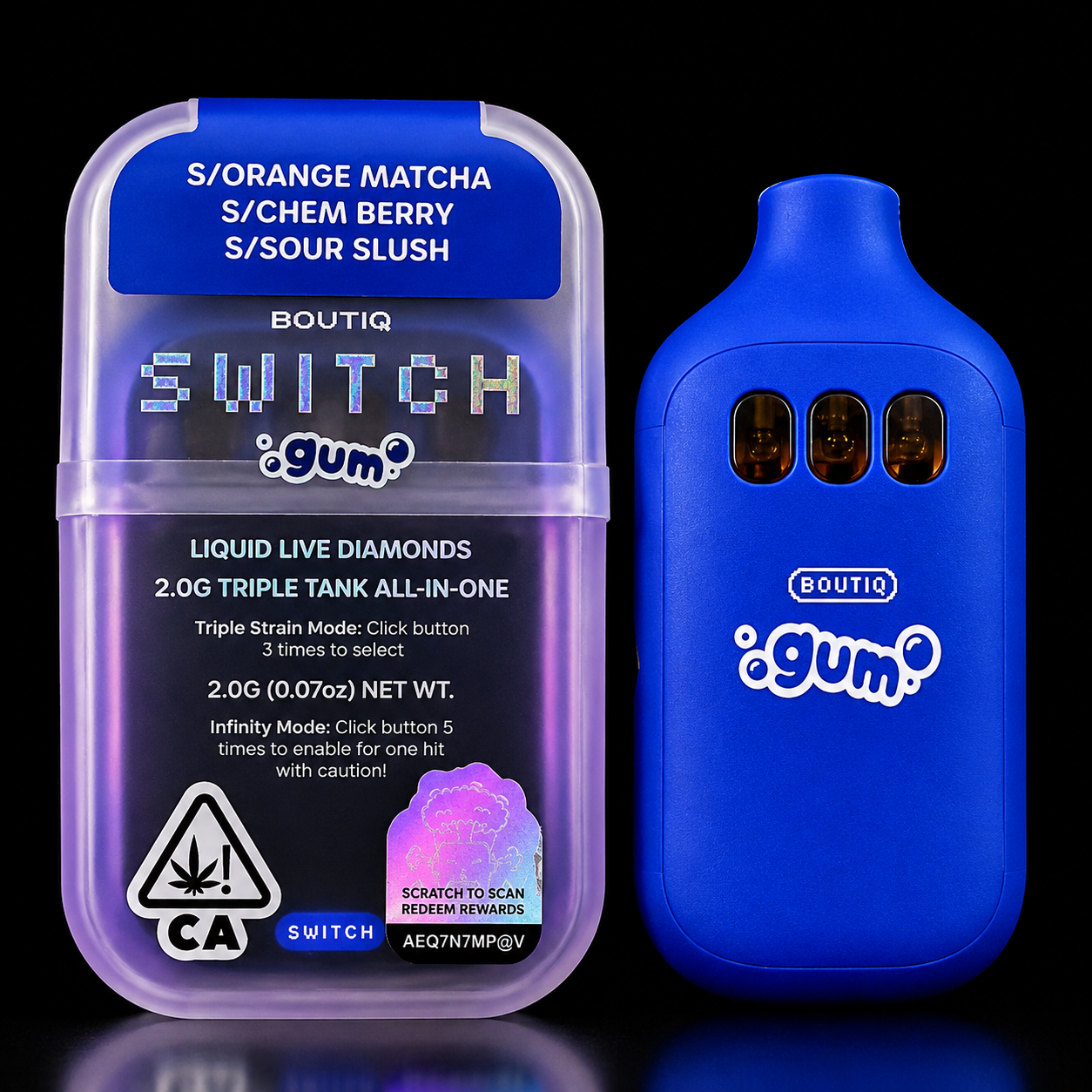 BOUTIQ SWITCH V5 (3 in 1) GUM LIMITED EDITION “ORANGE MATCHA”, “CHEM BERRY”, “SOUR SLUSH” BOUTIQ SWITCH V5 (3 in 1) GUM LIMITED EDITION “ORANGE MATCHA”, “CHEM BERRY”, “SOUR SLUSH”